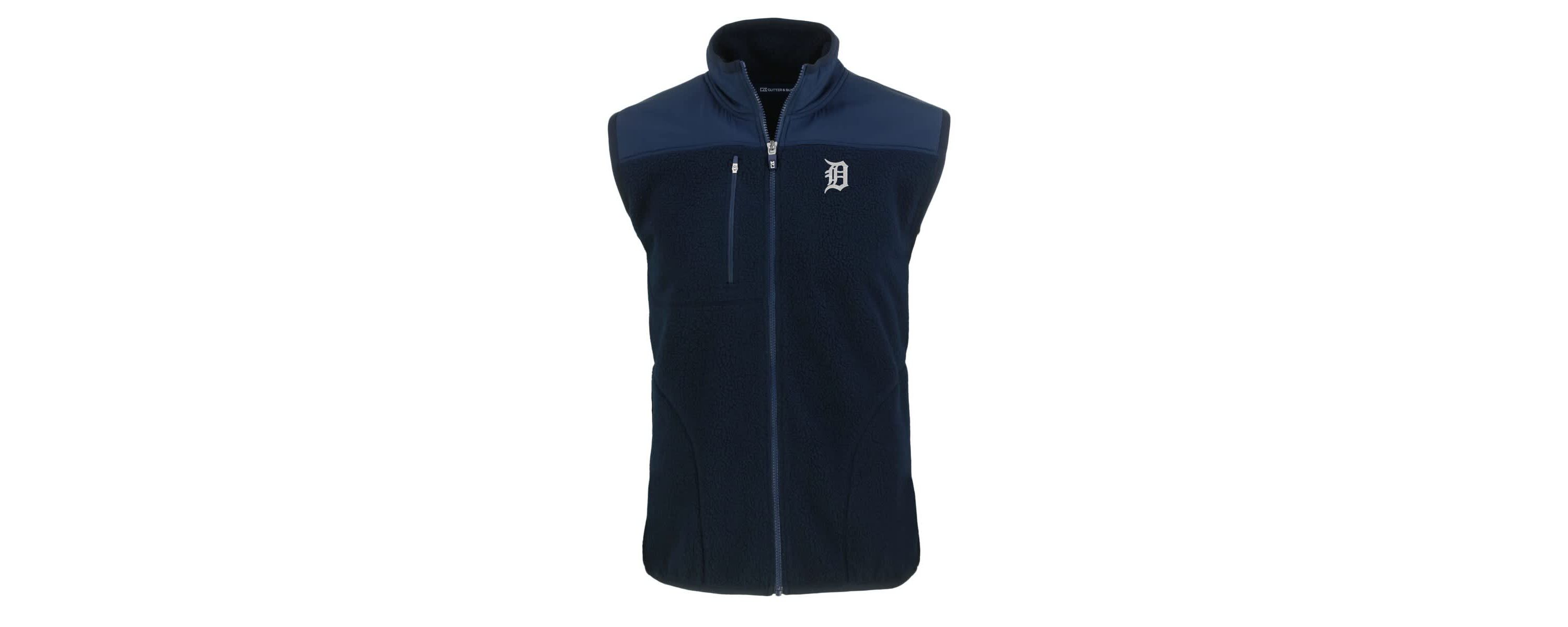 MLB Detroit Tigers Cascade Eco Sherpa Fleece Full-Zip Vest