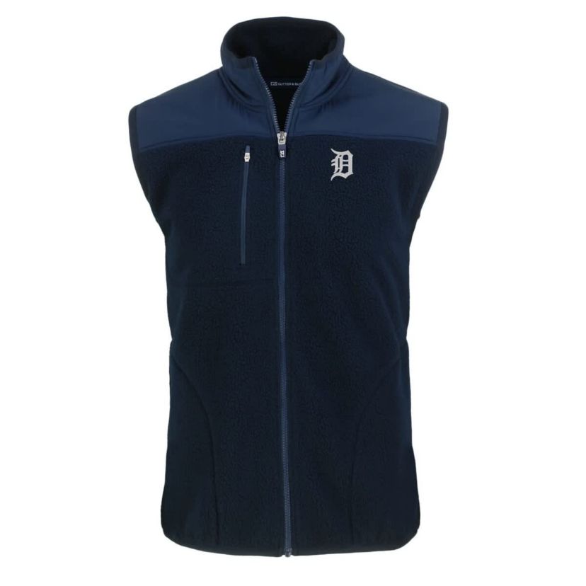 MLB Detroit Tigers Cascade Eco Sherpa Fleece Full-Zip Vest