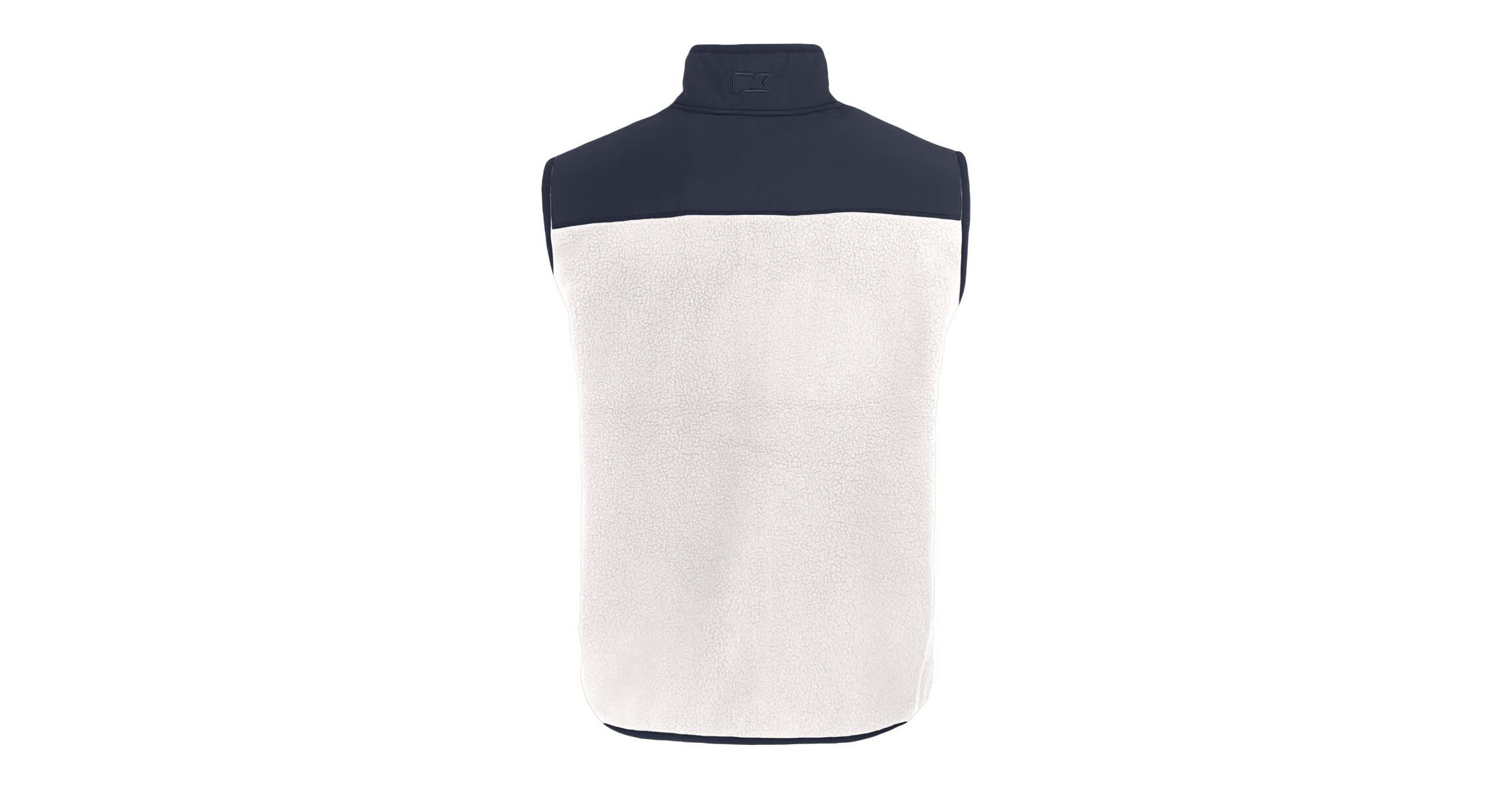 MLB White/Navy New York Yankees Cascade Eco Sherpa Fleece Full-Zip Vest