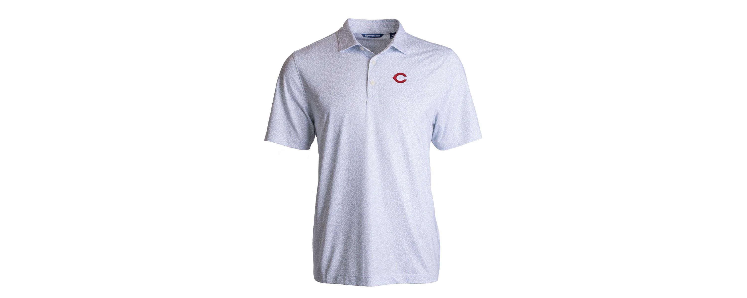 MLB Cincinnati Reds Pike Eco Pebble Print Stretch Recycled Polo