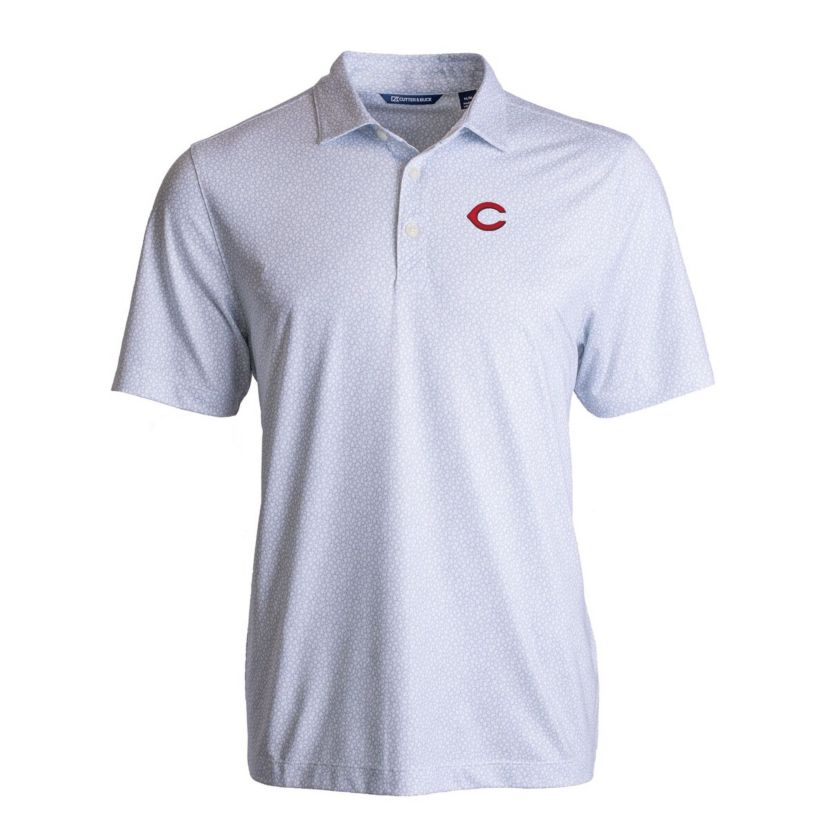 MLB Cincinnati Reds Pike Eco Pebble Print Stretch Recycled Polo