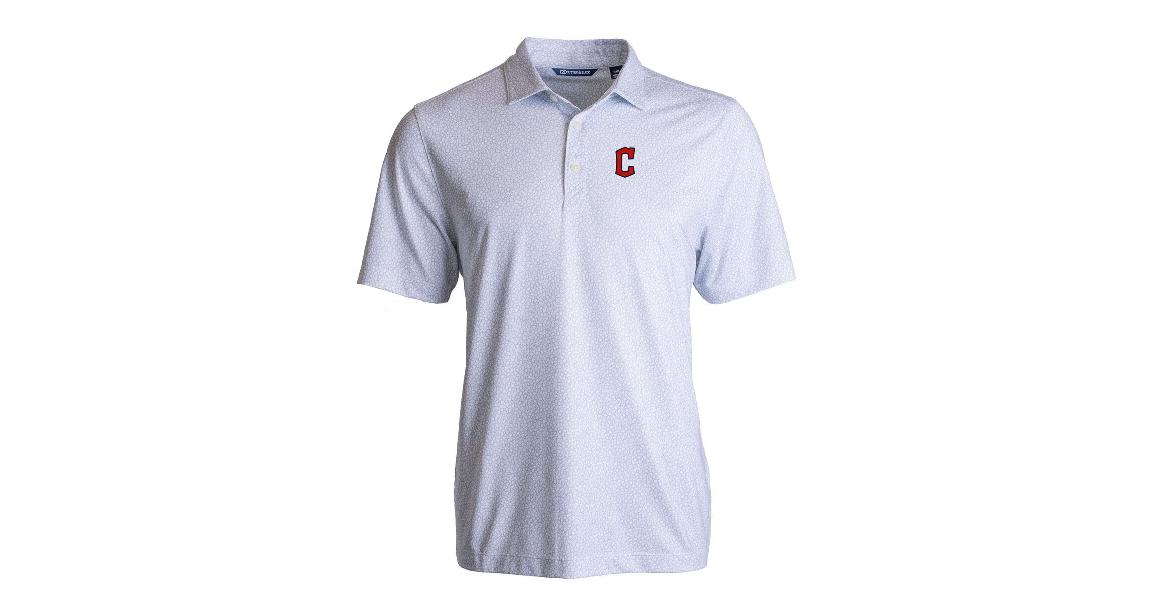 MLB Cleveland Guardians Pike Eco Pebble Print Stretch Recycled Polo