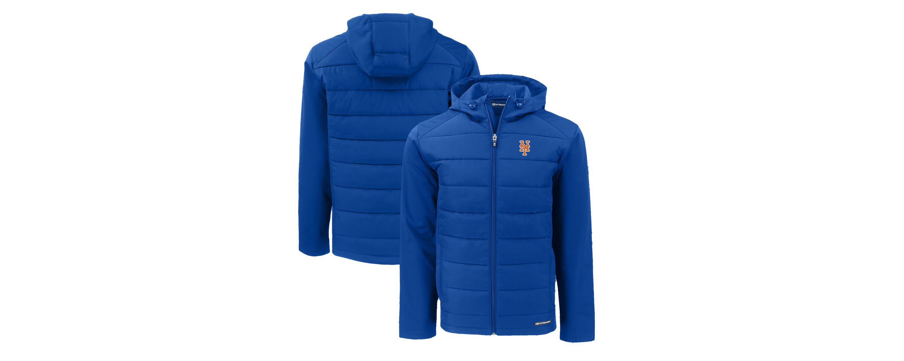 MLB New York Mets Evoke Hybrid Eco Softshell Recycled Full-Zip Hoodie
