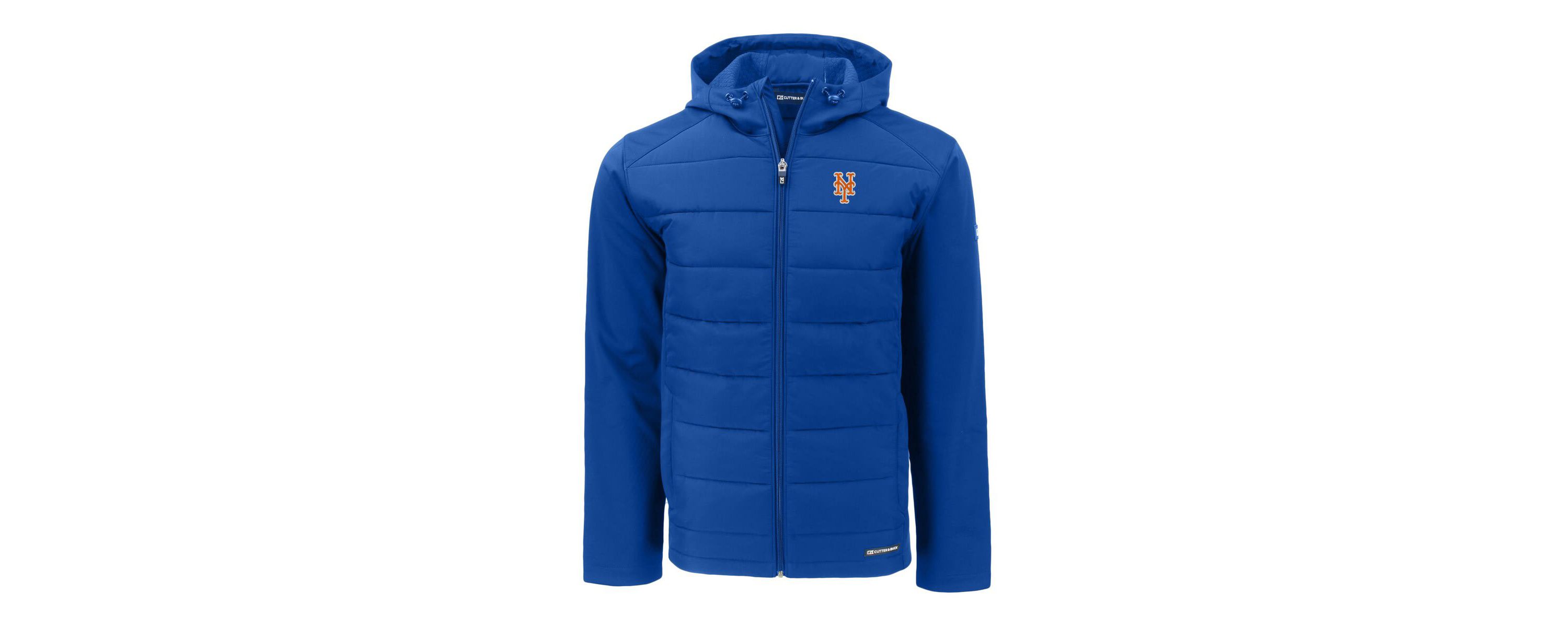 MLB New York Mets Evoke Hybrid Eco Softshell Recycled Full-Zip Hoodie