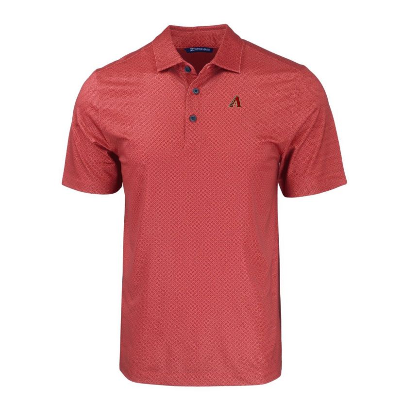 MLB Arizona Diamondbacks Pike Eco Tonal Geo Print Stretch Recycled Polo
