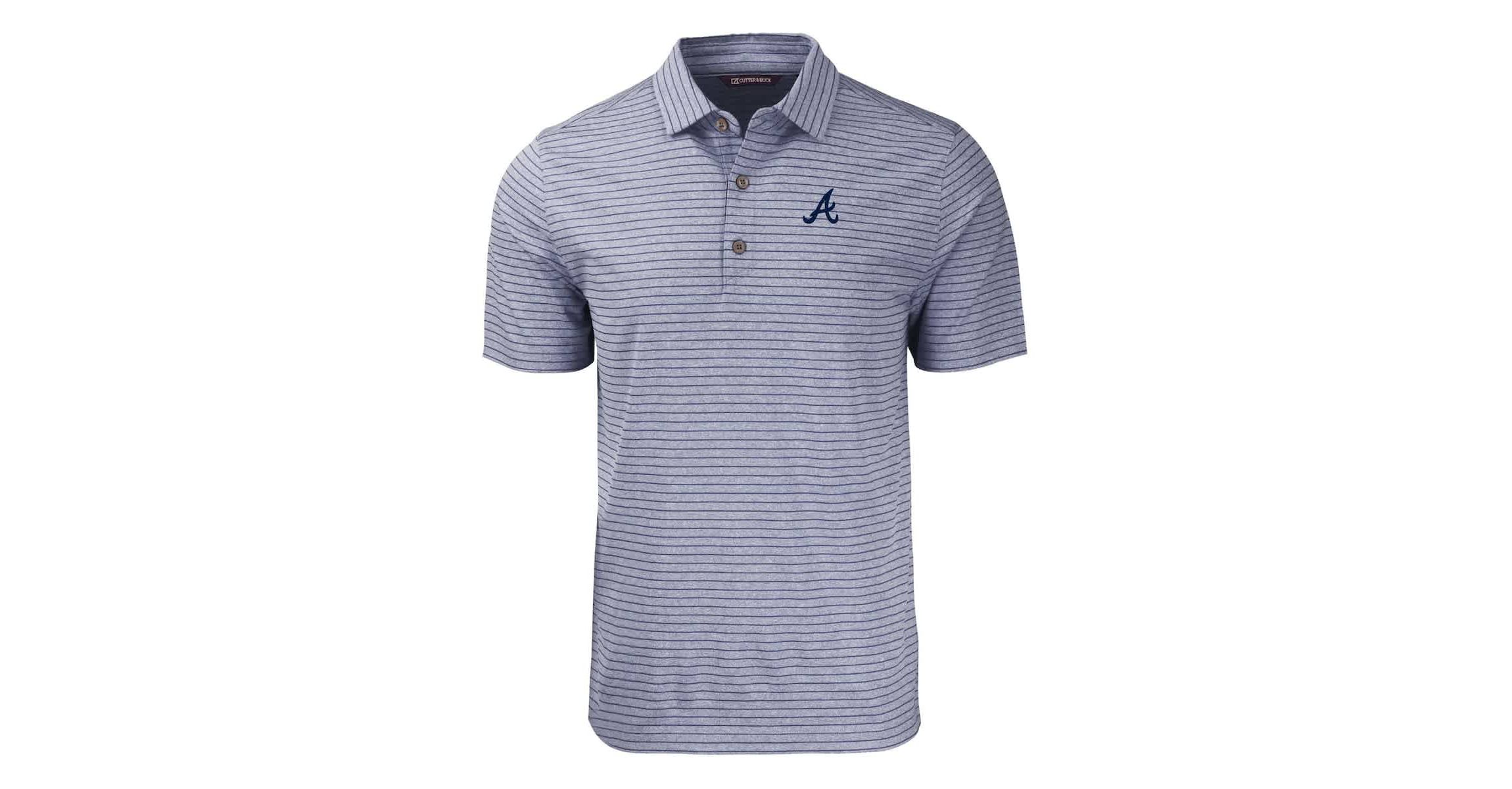 MLB Atlanta Braves Forge Eco ed Stripe Stretch Recycled Polo