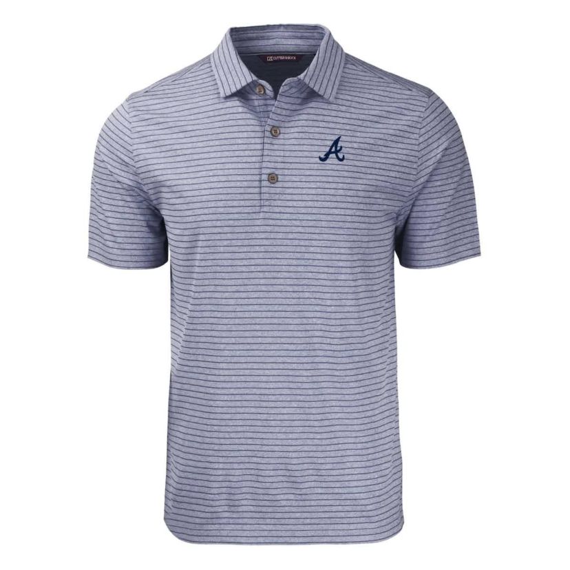 MLB Atlanta Braves Forge Eco ed Stripe Stretch Recycled Polo