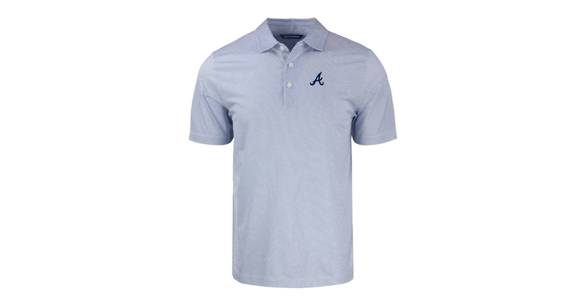 MLB Atlanta Braves Pike Eco Symmetry Print Stretch Recycled Polo