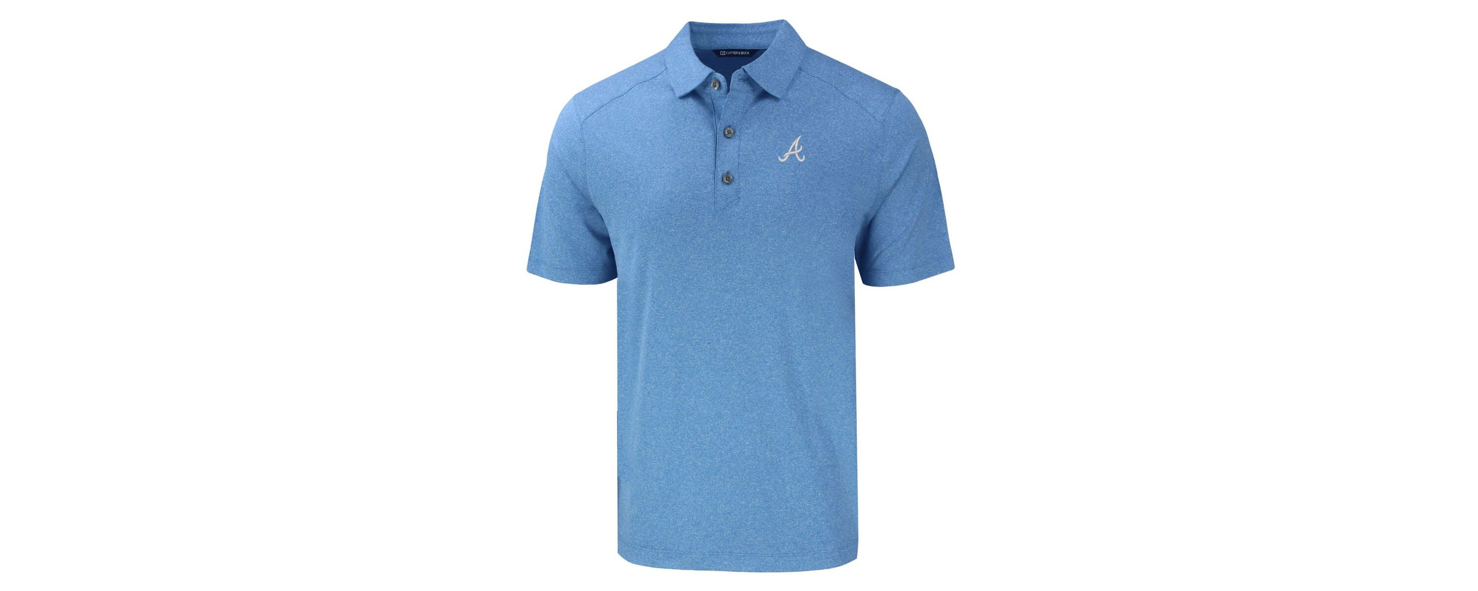 MLB Powder Atlanta Braves Forge Eco Stretch Recycled Polo