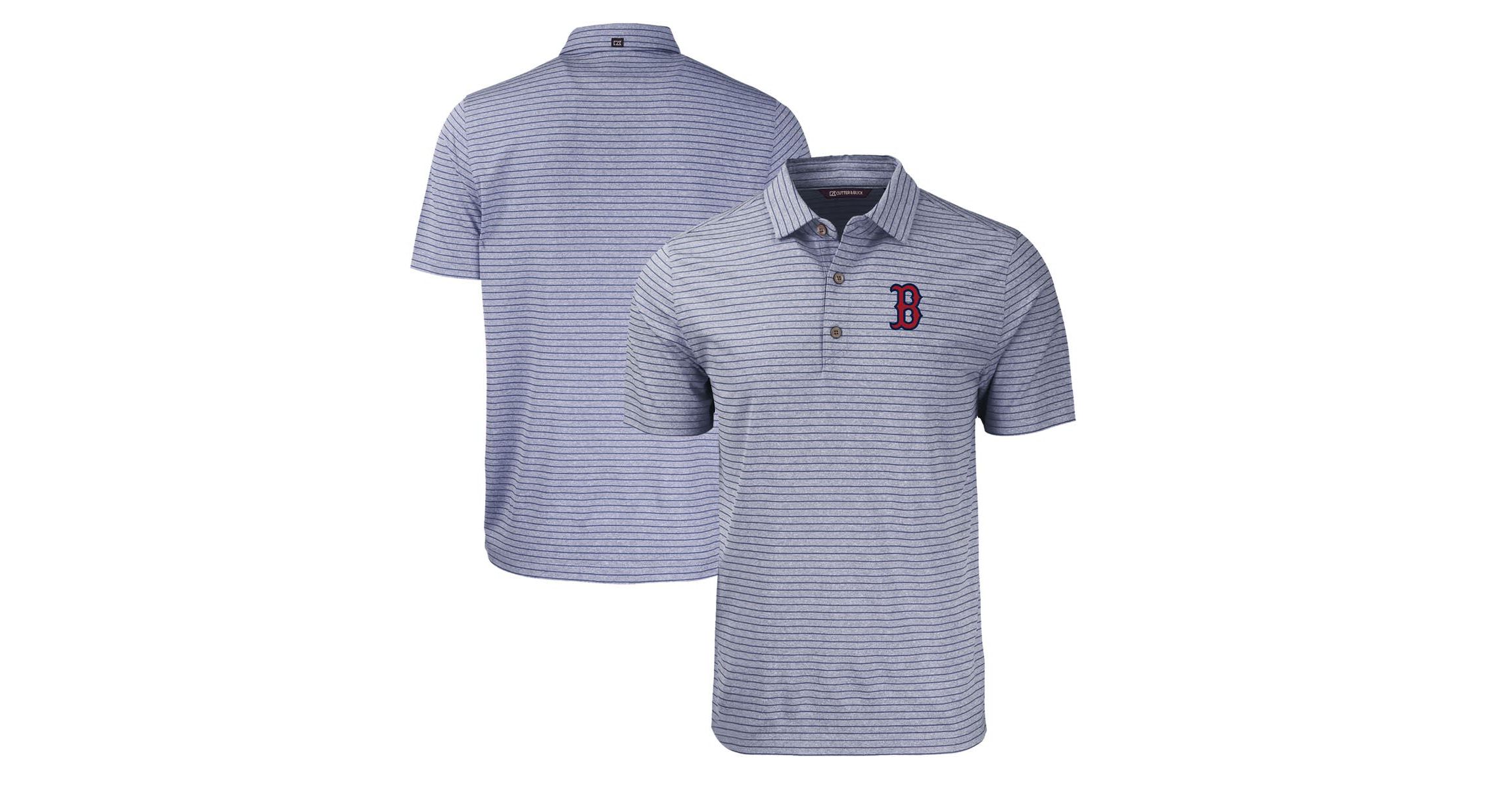 Boston Red Sox MLB Boston Sox Forge Eco ed Stripe Stretch Recycled Polo