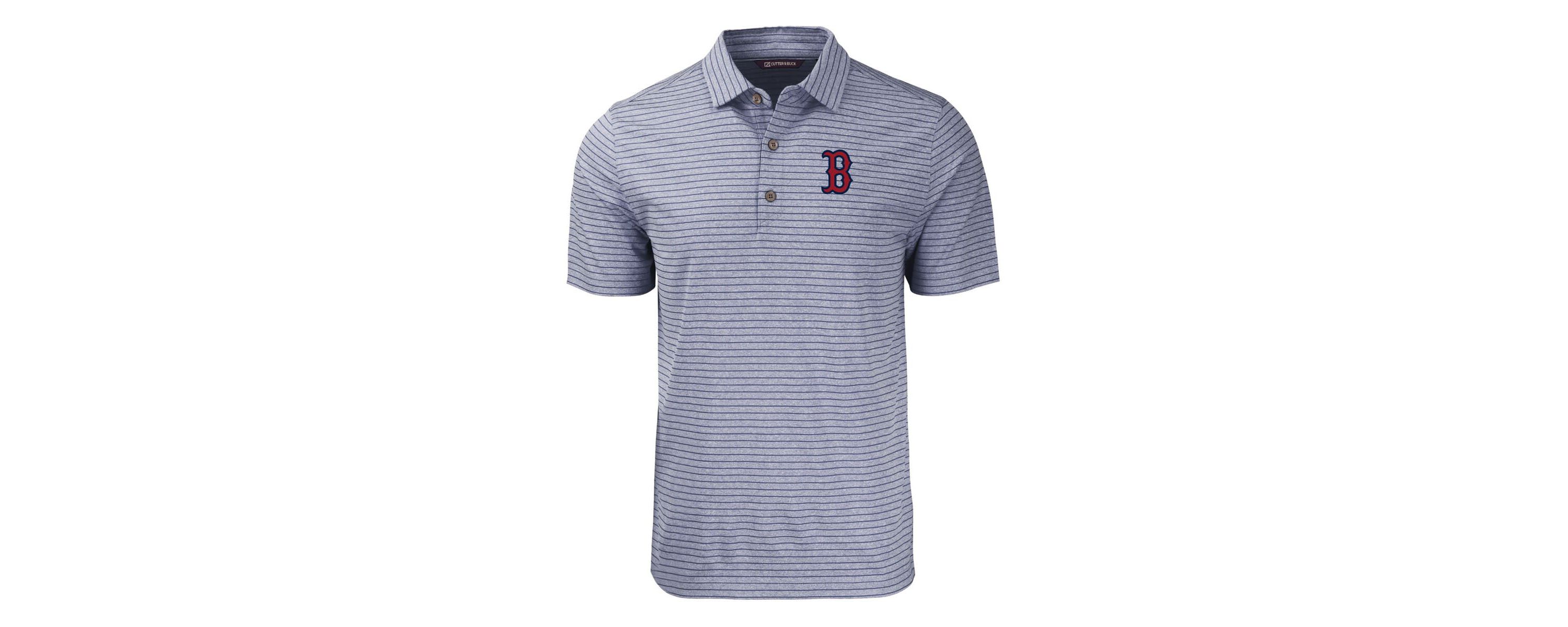 Boston Red Sox MLB Boston Sox Forge Eco ed Stripe Stretch Recycled Polo