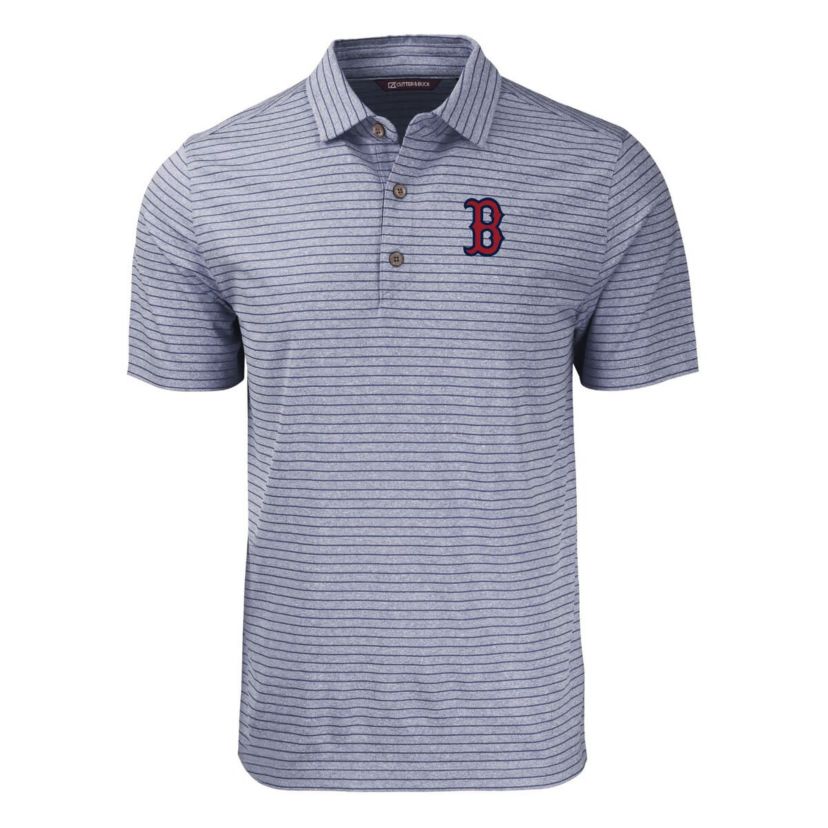 Boston Red Sox MLB Boston Sox Forge Eco ed Stripe Stretch Recycled Polo