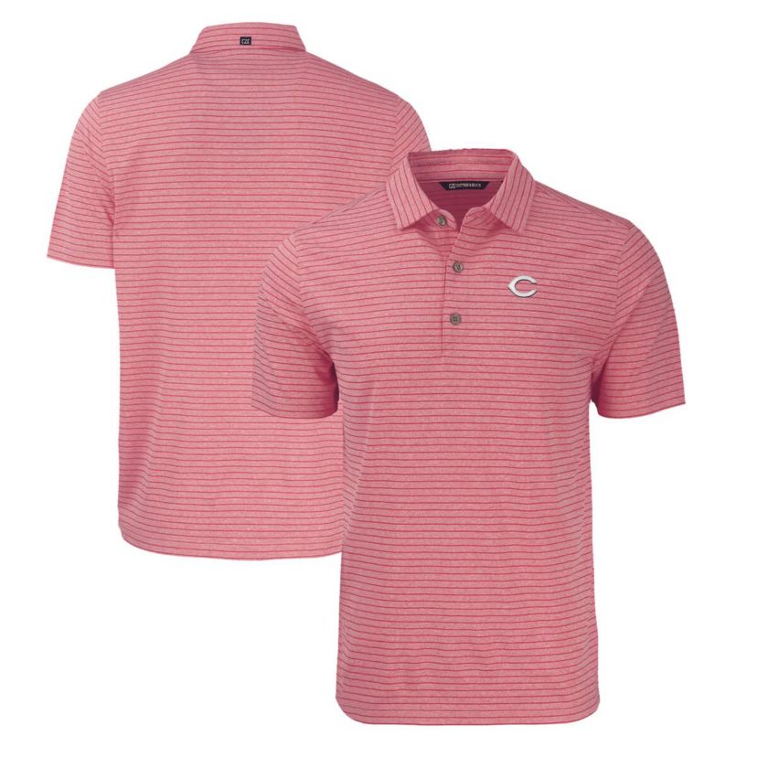 MLB Cincinnati Reds Forge Eco ed Stripe Stretch Recycled Polo