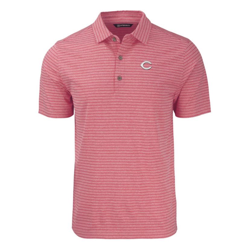 MLB Cincinnati Reds Forge Eco ed Stripe Stretch Recycled Polo