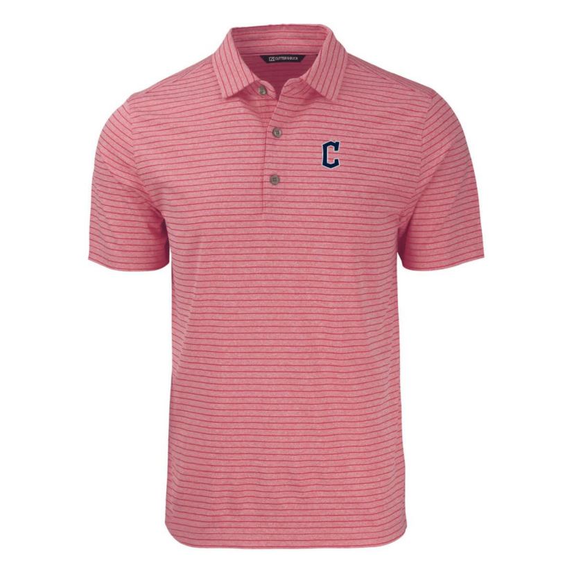 MLB Cleveland Guardians Forge Eco ed Stripe Stretch Recycled Polo