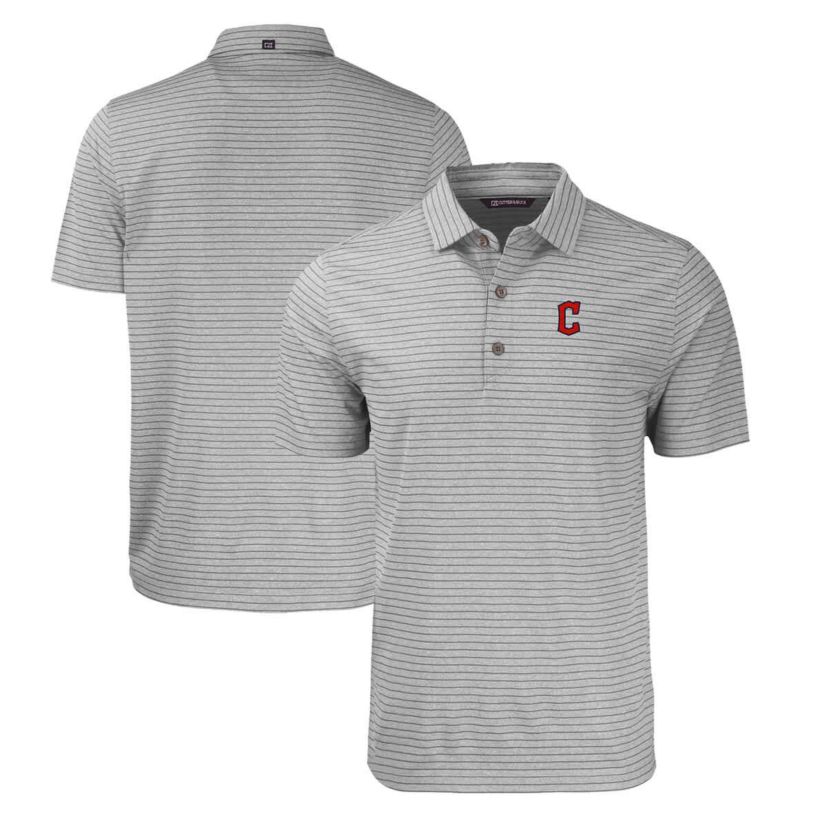 MLB Cleveland Guardians Forge Eco ed Stripe Stretch Recycled Polo