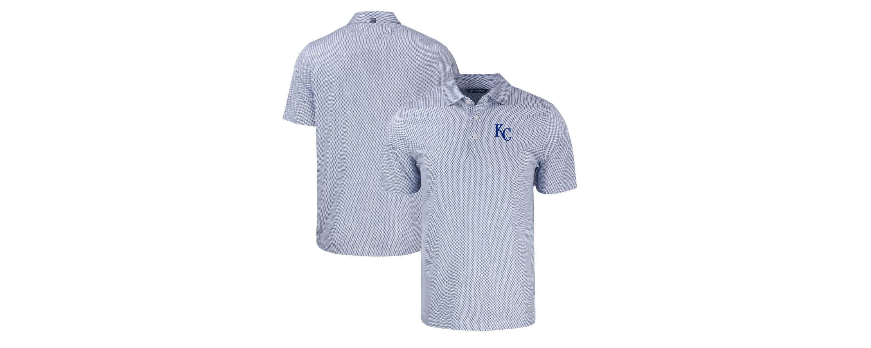 MLB Kansas City Royals Pike Eco Symmetry Print Stretch Recycled Polo