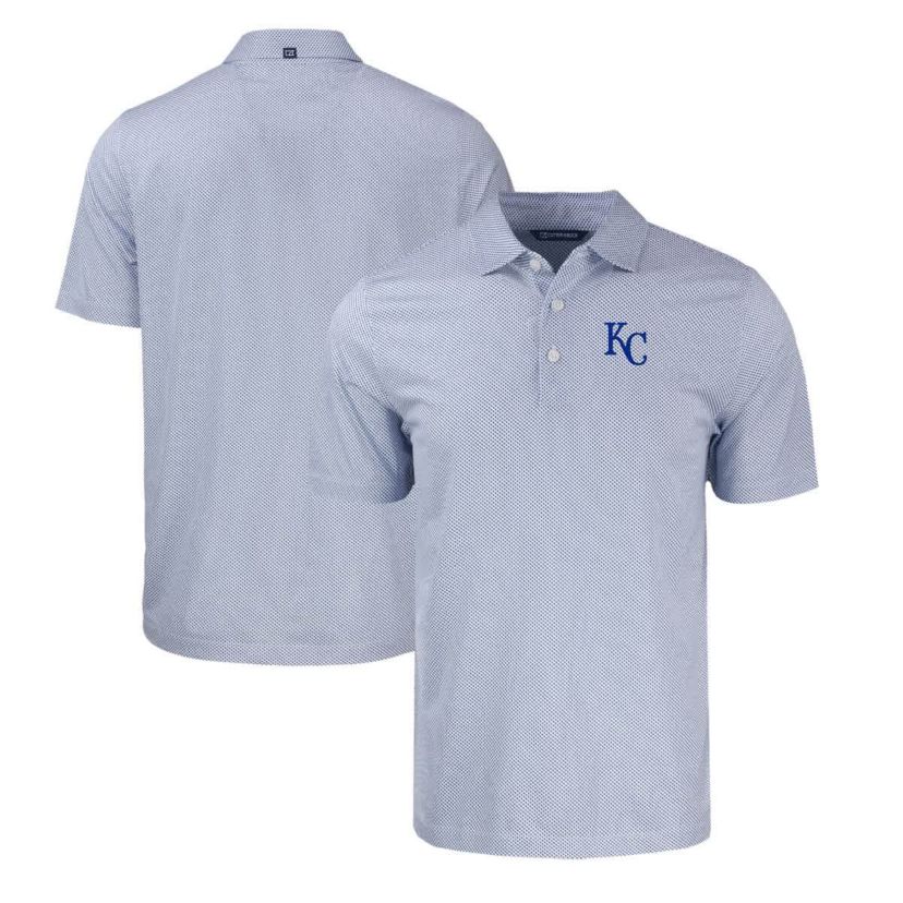 MLB Kansas City Royals Pike Eco Symmetry Print Stretch Recycled Polo