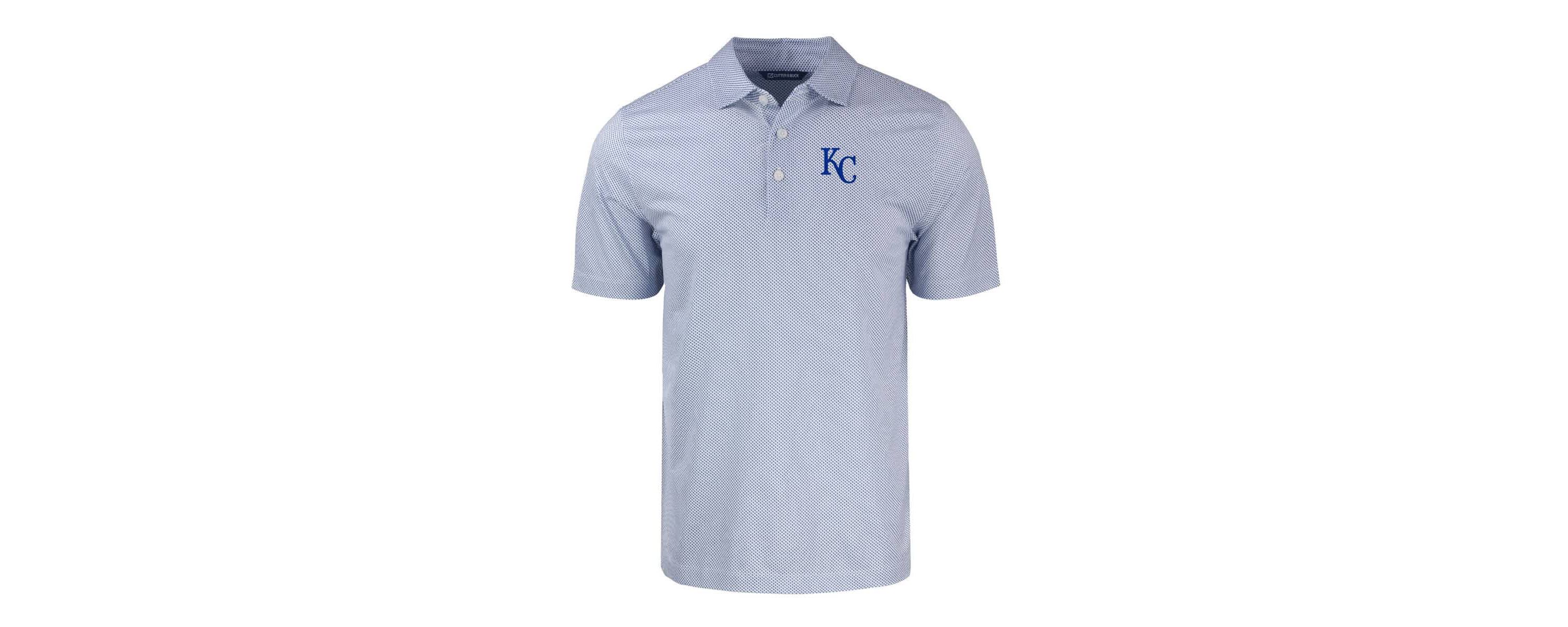 MLB Kansas City Royals Pike Eco Symmetry Print Stretch Recycled Polo