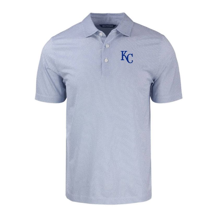 MLB Kansas City Royals Pike Eco Symmetry Print Stretch Recycled Polo