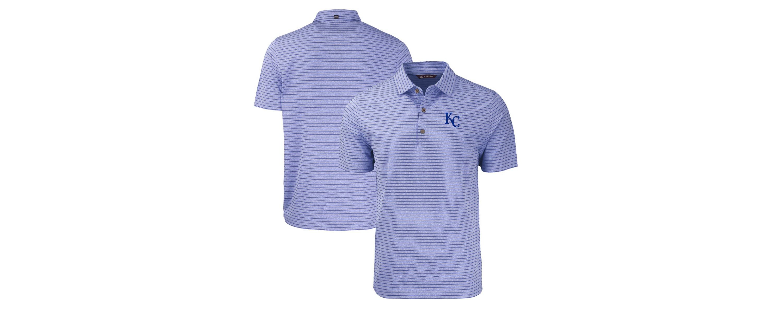 MLB Kansas City Royals Forge Eco ed Stripe Stretch Recycled Polo