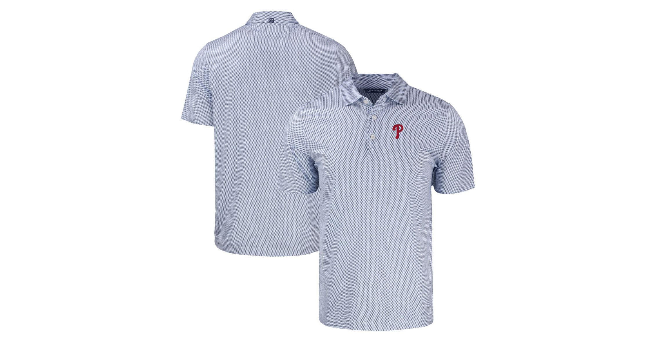 MLB Philadelphia Phillies Pike Eco Symmetry Print Stretch Recycled Polo