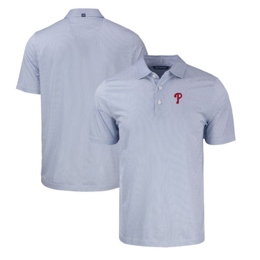 MLB Philadelphia Phillies Pike Eco Symmetry Print Stretch Recycled Polo
