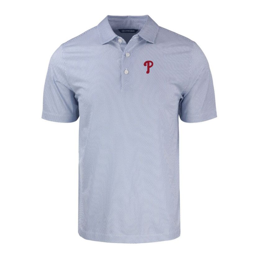 MLB Philadelphia Phillies Pike Eco Symmetry Print Stretch Recycled Polo