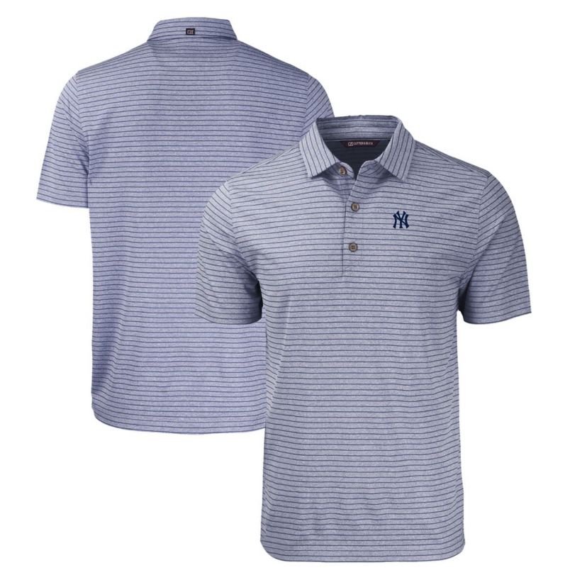 MLB New York Yankees Forge Eco ed Stripe Stretch Recycled Polo