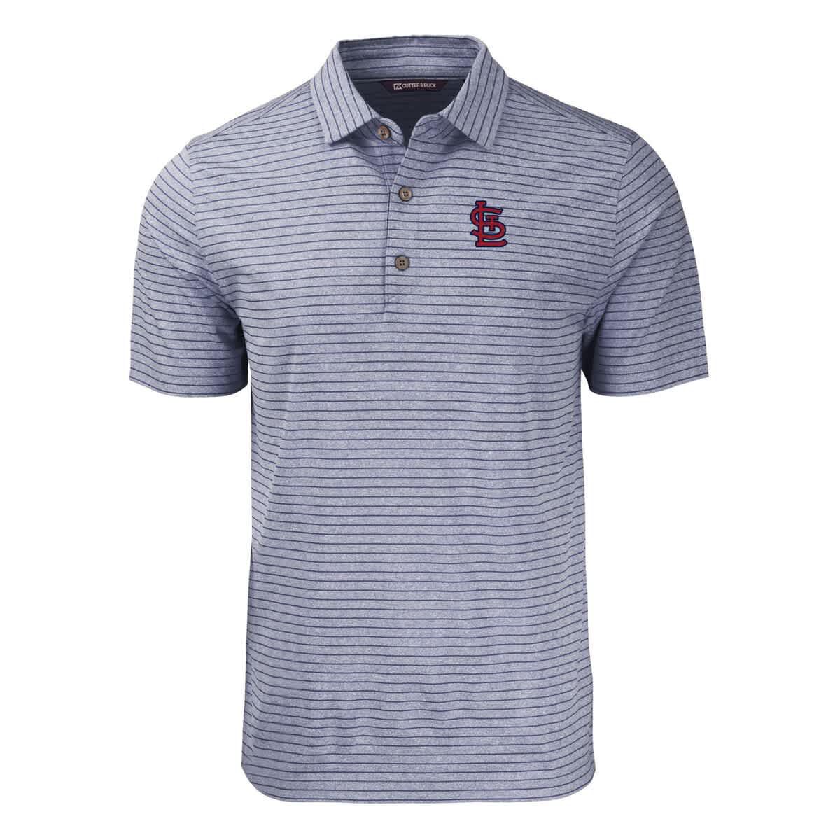 MLB St. Louis Cardinals Forge Eco ed Stripe Stretch Recycled Polo