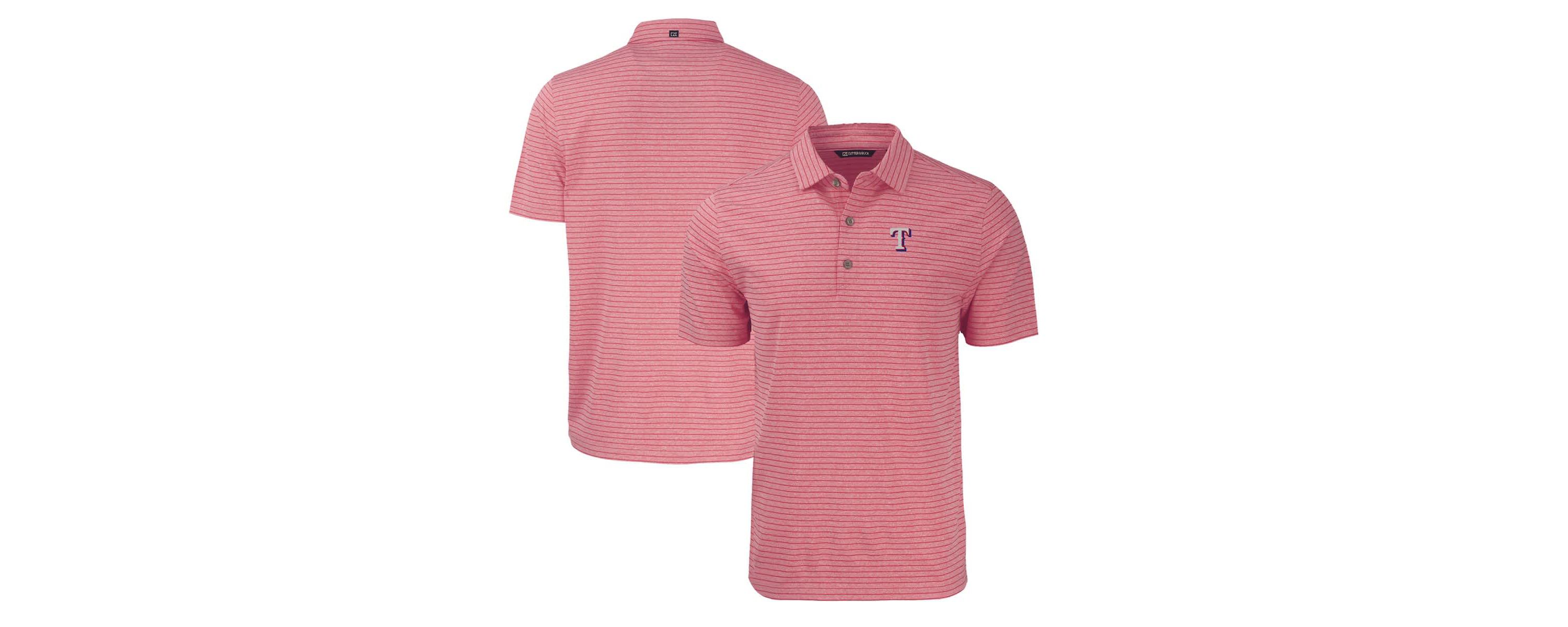 MLB Texas Rangers Forge Eco ed Stripe Stretch Recycled Polo