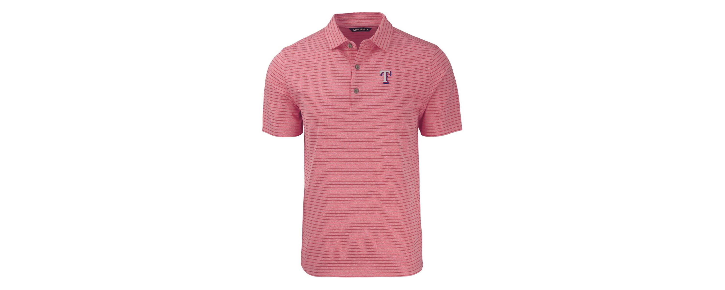 MLB Texas Rangers Forge Eco ed Stripe Stretch Recycled Polo