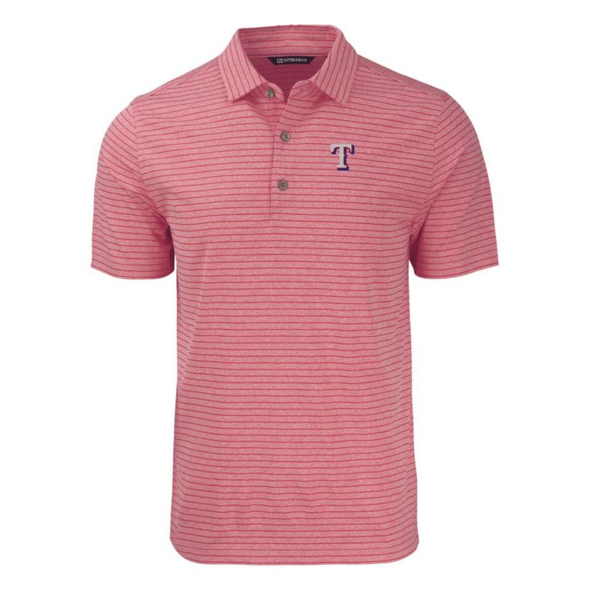 MLB Texas Rangers Forge Eco ed Stripe Stretch Recycled Polo