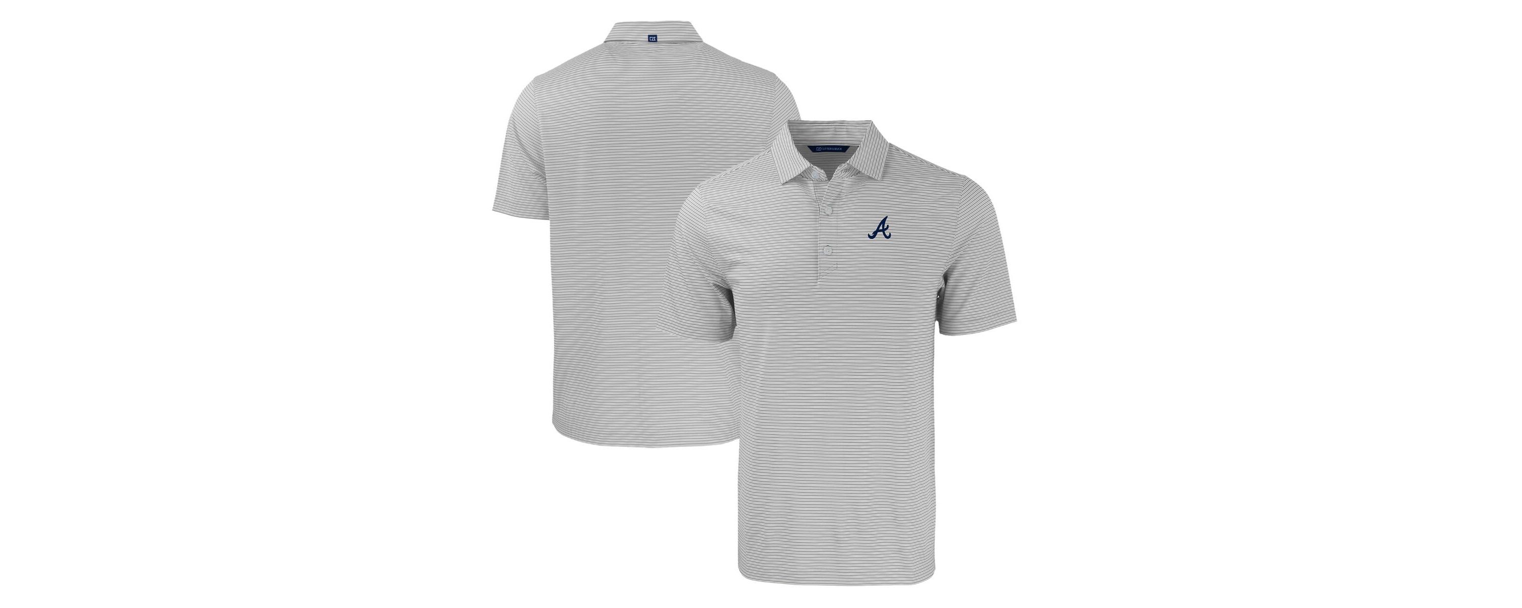 MLB Atlanta Braves Forge Eco Double Stripe Stretch Recycled Polo