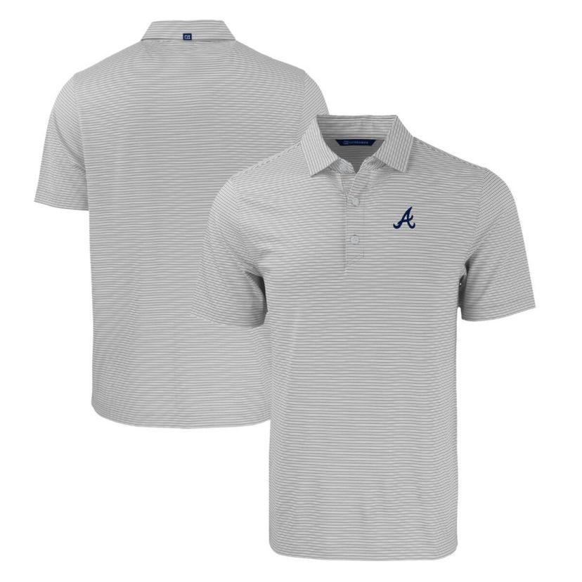 MLB Atlanta Braves Forge Eco Double Stripe Stretch Recycled Polo