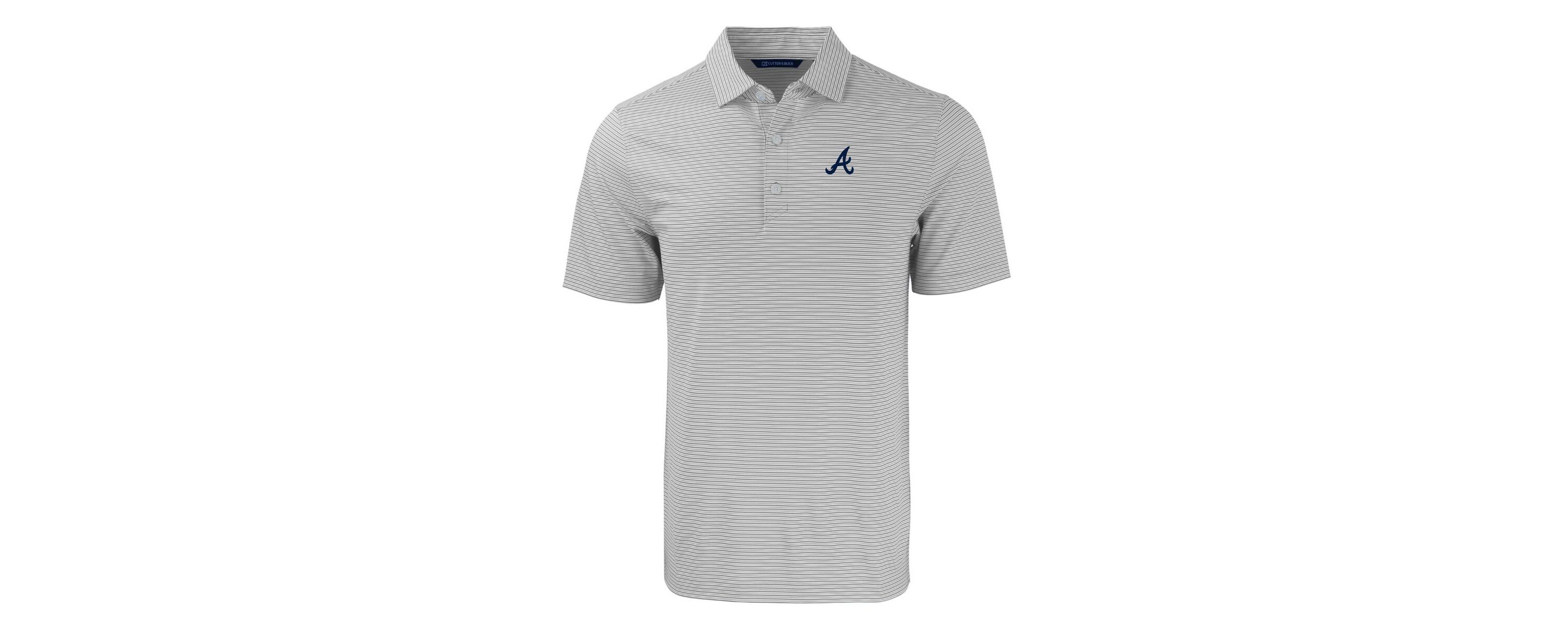 MLB Atlanta Braves Forge Eco Double Stripe Stretch Recycled Polo