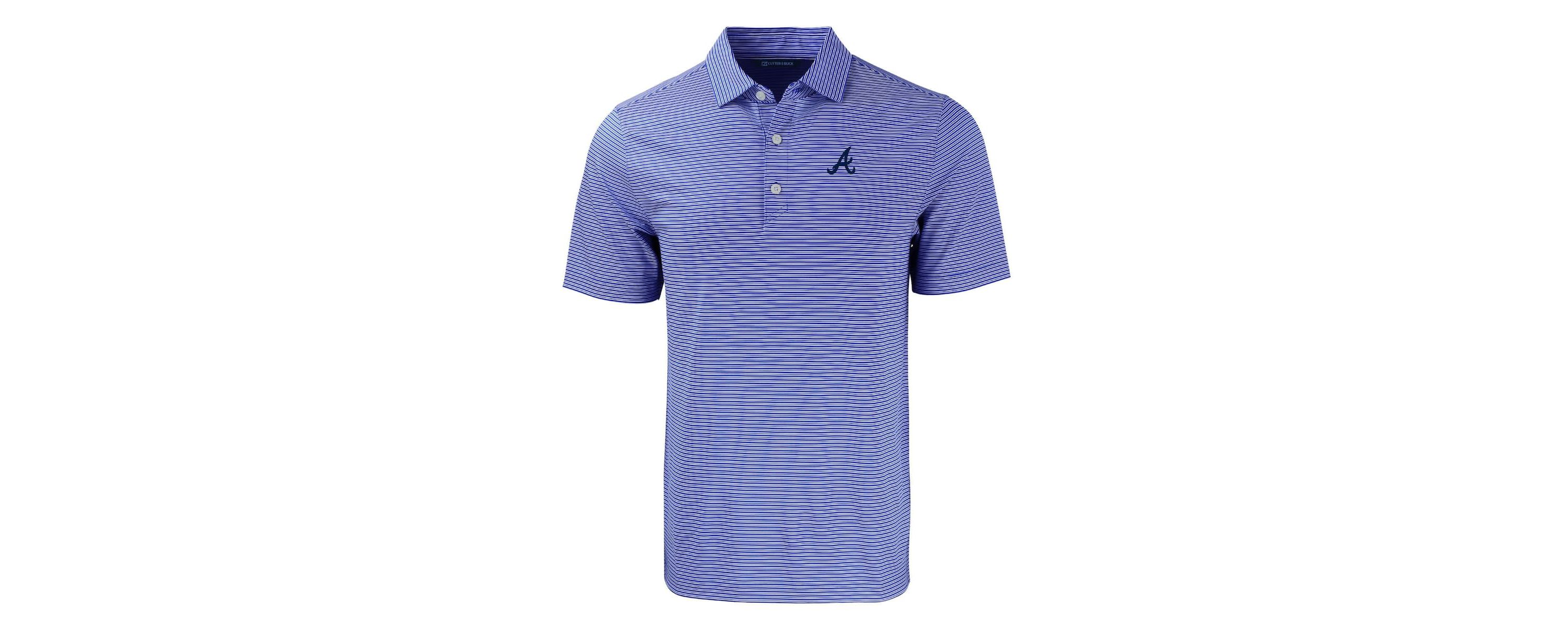 MLB Atlanta Braves Forge Eco Double Stripe Stretch Recycled Polo