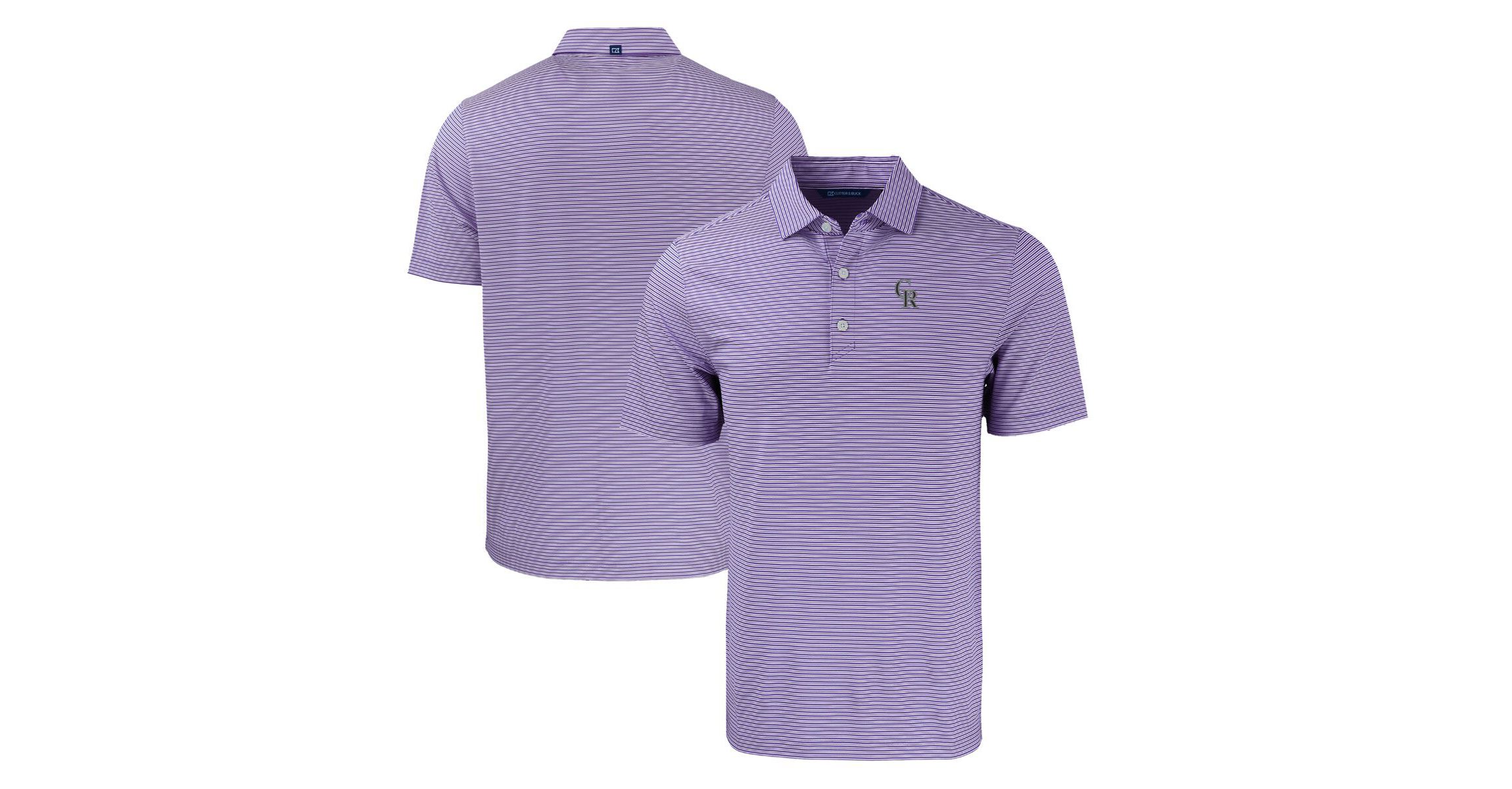 MLB Colorado Rockies Forge Eco Double Stripe Stretch Recycled Polo