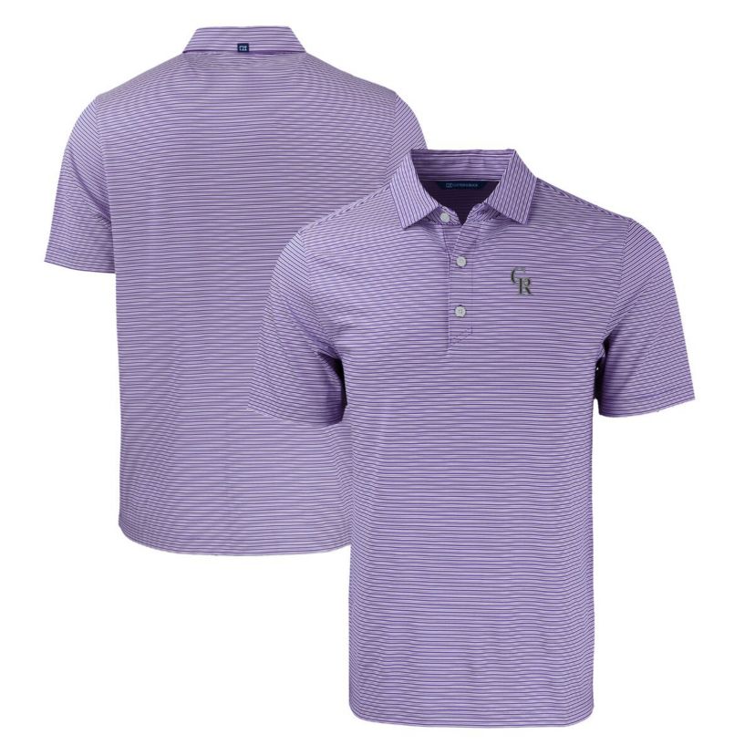 MLB Colorado Rockies Forge Eco Double Stripe Stretch Recycled Polo
