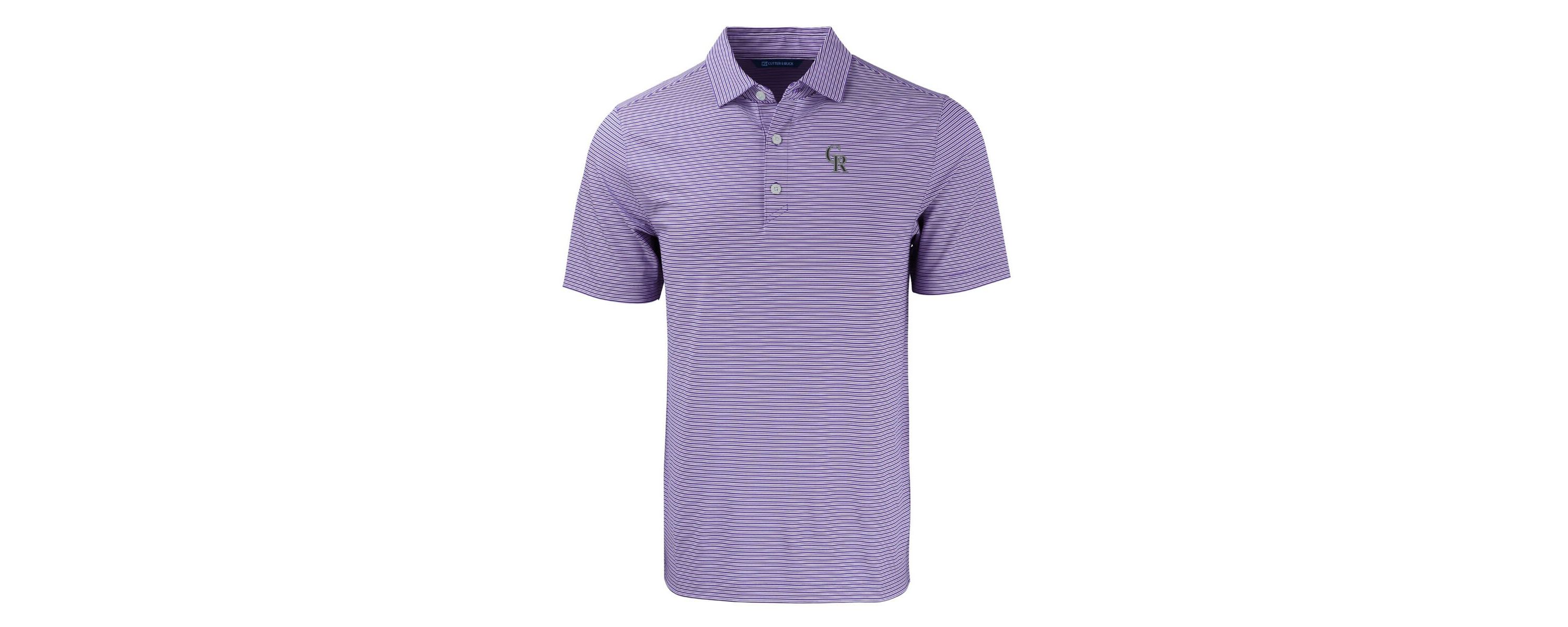 MLB Colorado Rockies Forge Eco Double Stripe Stretch Recycled Polo