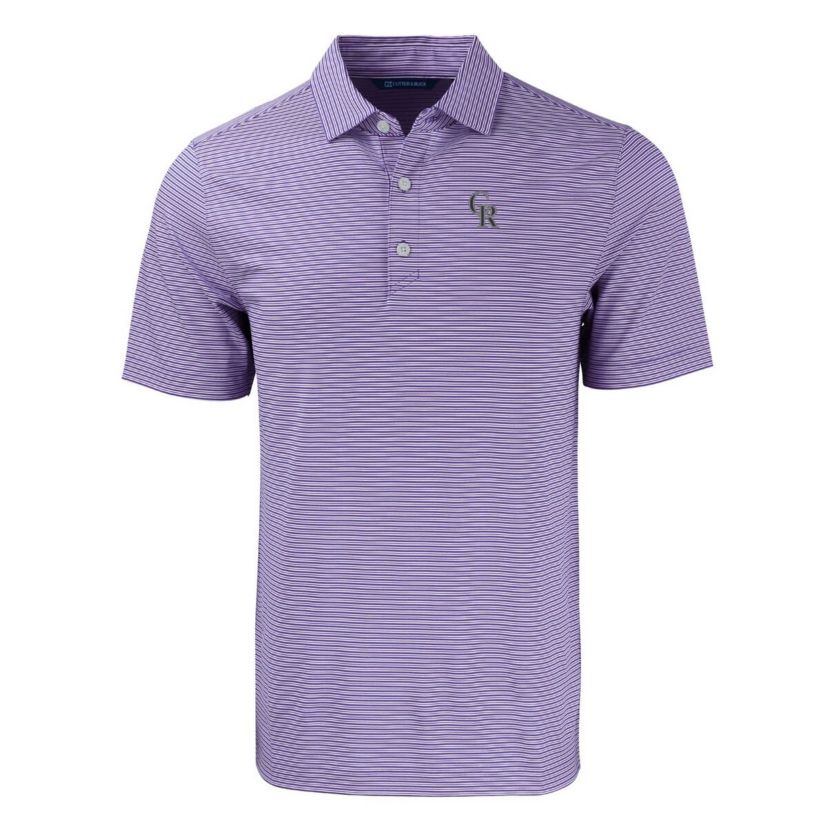 MLB Colorado Rockies Forge Eco Double Stripe Stretch Recycled Polo