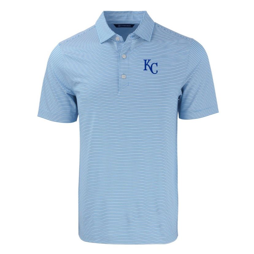 MLB Light Kansas City Royals Forge Eco Double Stripe Stretch Recycled Polo