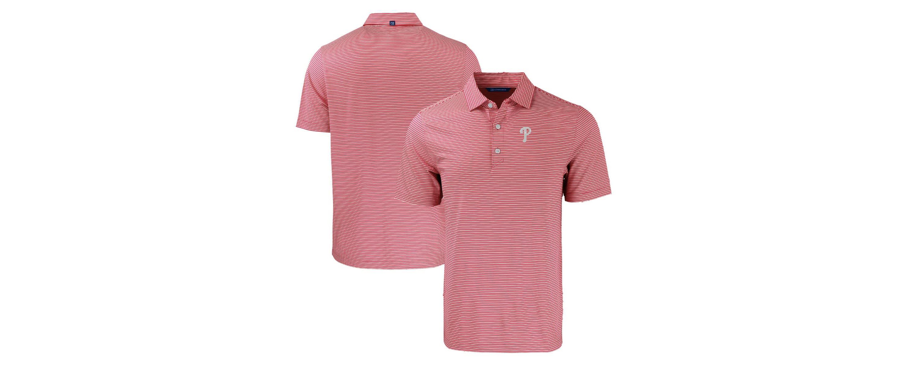 MLB Philadelphia Phillies Forge Eco Double Stripe Stretch Recycled Polo