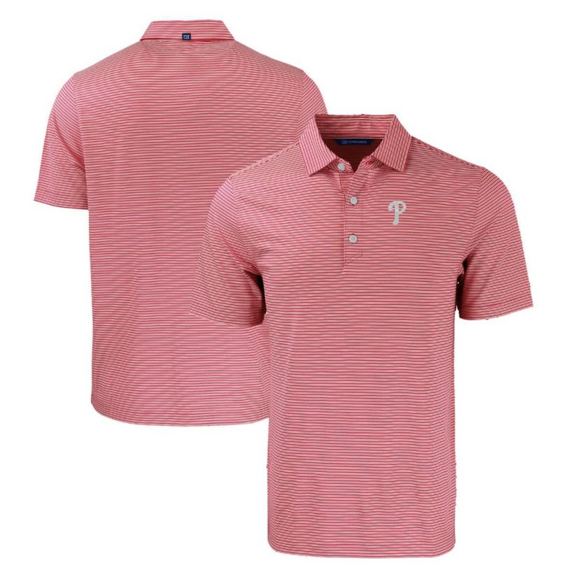 MLB Philadelphia Phillies Forge Eco Double Stripe Stretch Recycled Polo
