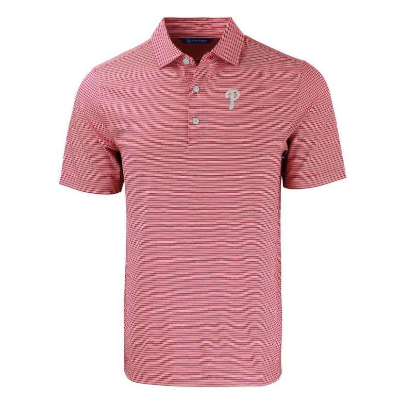 MLB Philadelphia Phillies Forge Eco Double Stripe Stretch Recycled Polo