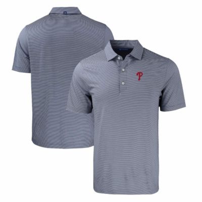 Cutter & Buck Men's MLB Philadelphia Phillies Forge Eco Double Stripe Stretch Recycled Polo, Navy Blue, 3XL