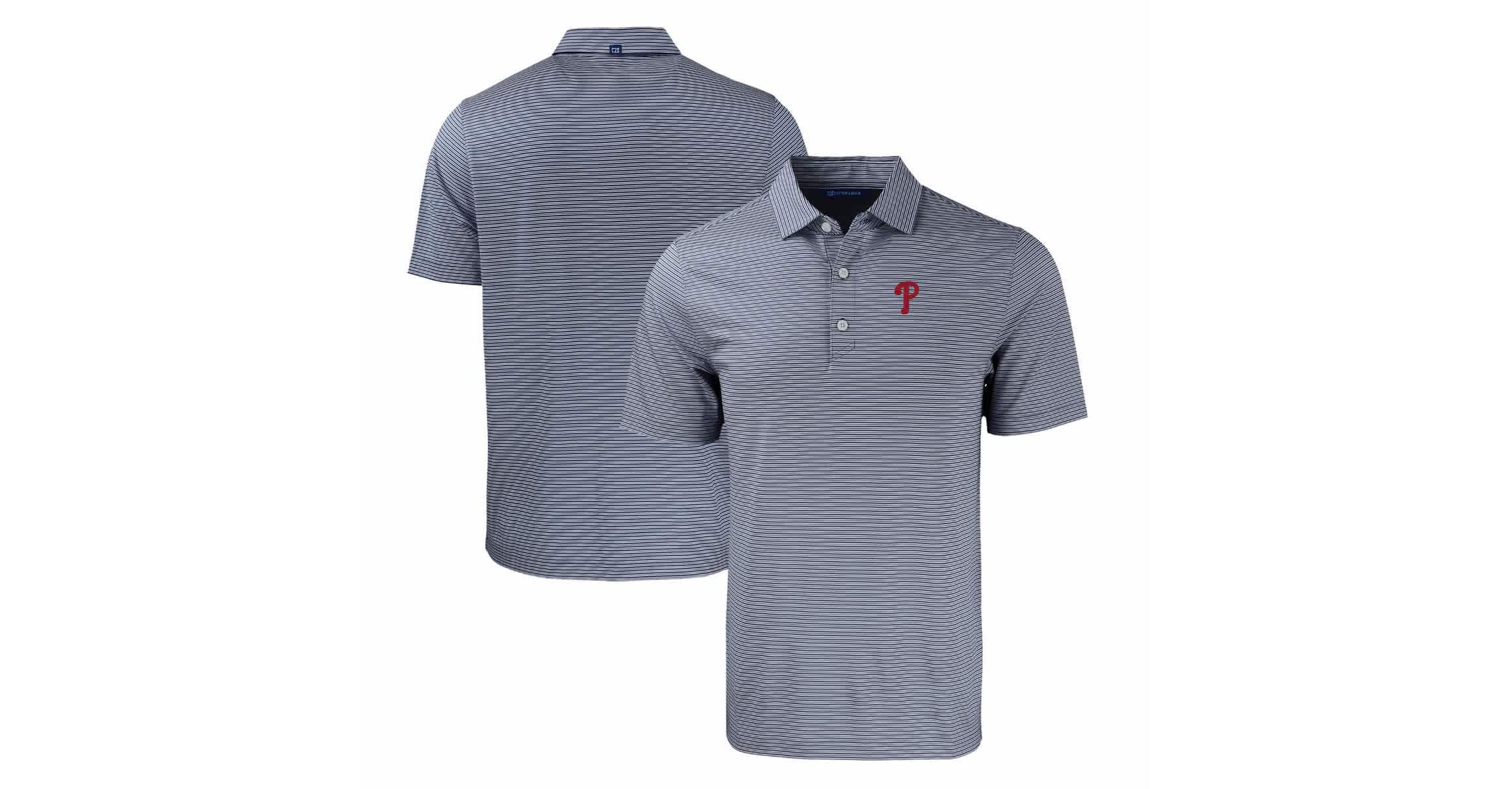 MLB Philadelphia Phillies Forge Eco Double Stripe Stretch Recycled Polo