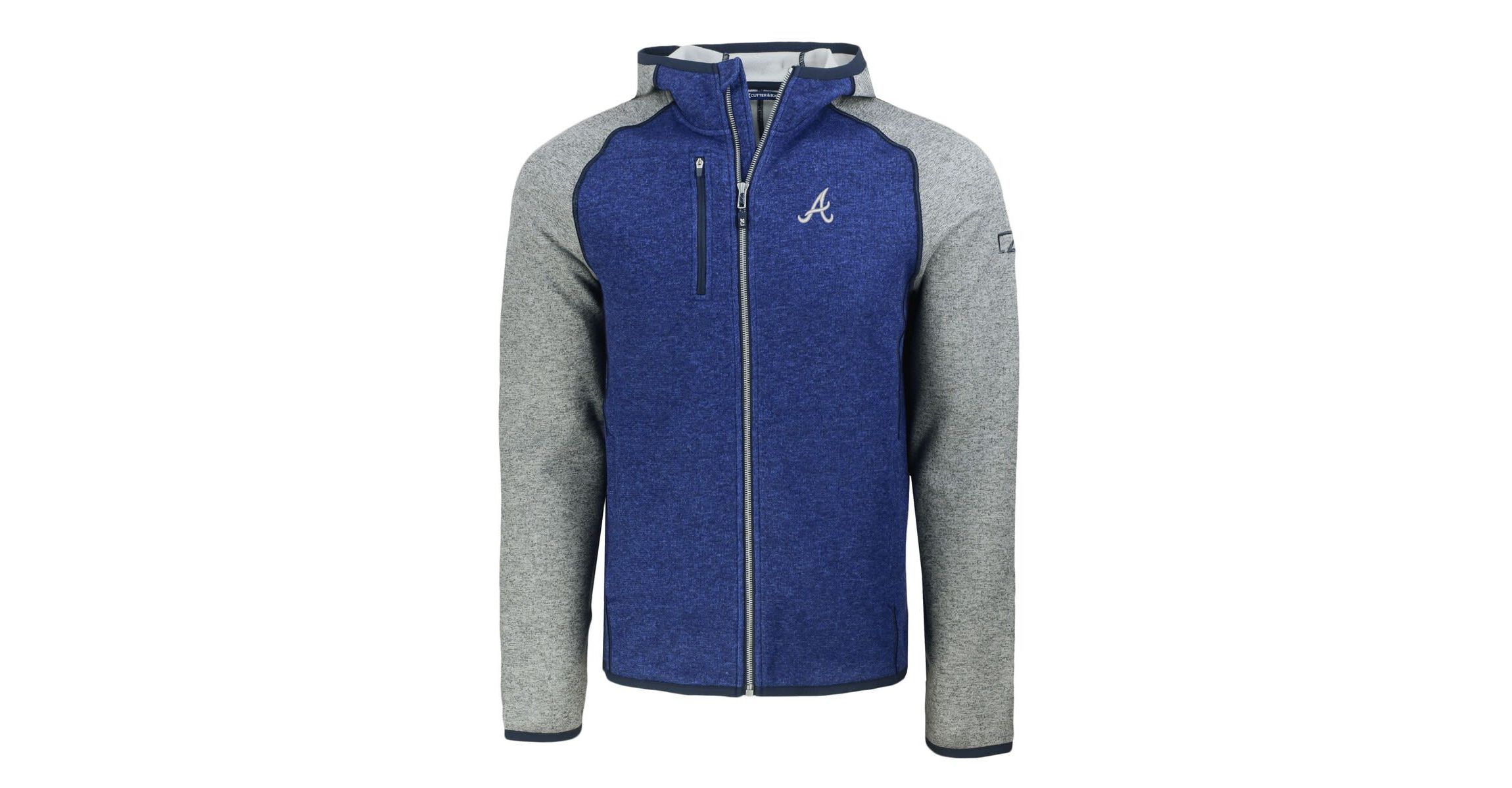 MLB Royal/Heather Atlanta Braves Mainsail Full-Zip Hooded Jacket