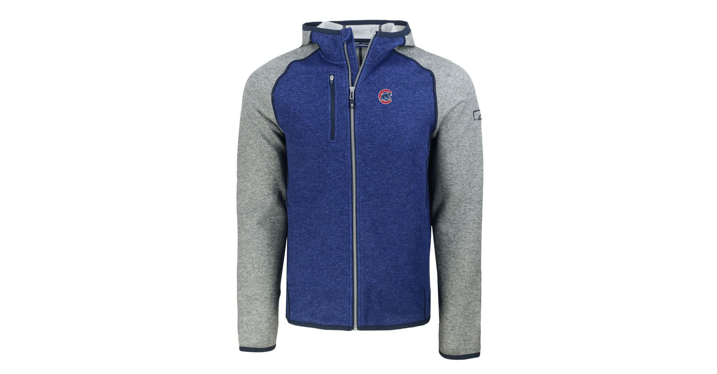 MLB Royal/Heather Chicago Cubs Mainsail Full-Zip Hooded Jacket
