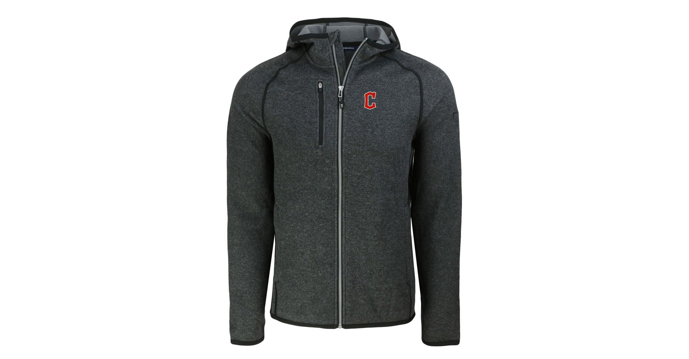 MLB Heather Cleveland Guardians Mainsail Full-Zip Hooded Jacket